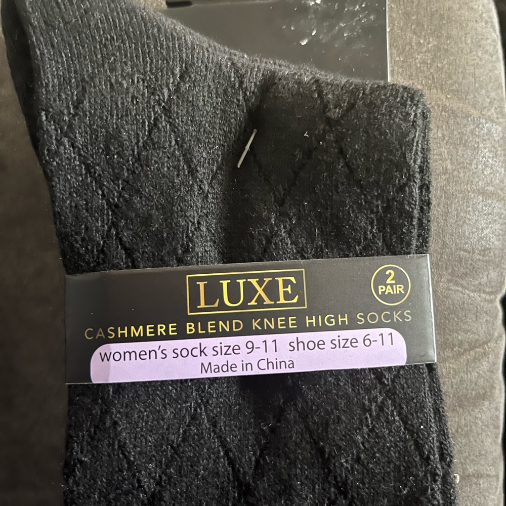 Luxe cashmere blend knee high socks